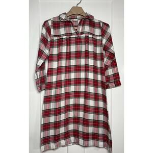 Pottery Barn Kids Holiday Stewart Plaid Flannel Nightgown Kids SIZE 10